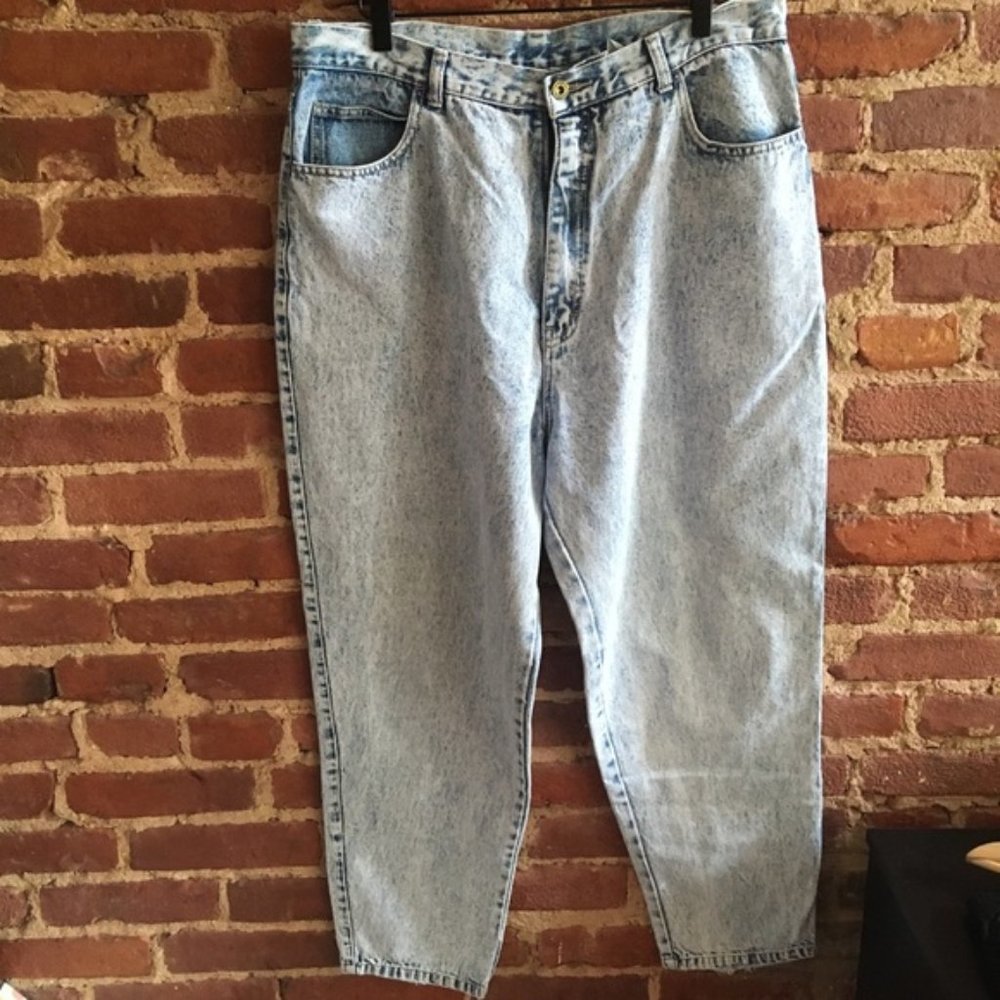 Venezia 80s/90s Acid Wash Jeans Size 20 Zipper Ankle